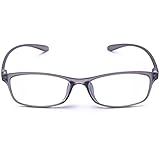 [MIDI ミディ] 老眼鏡 レディース メンズ おしゃれ 1.0 1.5 2.0 2.5 3.0 ブルーライト ブルーライトカット かっこいい お洒落 紫外線カット シニアグラス リーディンググラス パソコン用 スマホ老眼鏡 老眼メガネ [改良型] TR-90 ライトグレー (M-211,C7,+2.50)