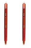 【２本セット】パイロット フリクションボール ノック 0.5mm レッド LFBK-23EF-R