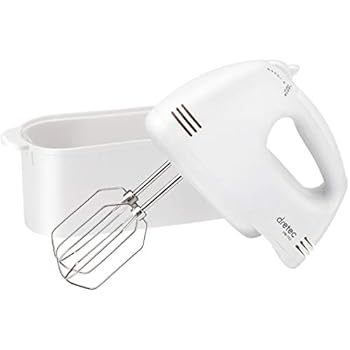 dretec(ドリテック) ハンドミキサー スピード5段階切替 / 電源コード、ビーターが収納できるケース付き HM-703WT(ホワイト)