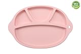 Limi　子供　ベビー用 食事マット　ランチョンマット 食べこぼし 防止　シリコン製　全4カラー選択可能　丸洗い (ピンク)