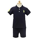 [ユーエスポロ] U.S. POLO ASSN. (BABY) ベビー服 セットアップ (半袖ポロシャツ・ハーフパンツ) USP28780NV XLサイズ