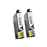 IC69 インク ブラック 黒 互換インクカートリッジ エプソン用 ICBK69×2 ICチップ付き 大容量タイプ 計2本 対応機種：PX-045A PX-046A PX-047A PX-105 PX-405A PX-435A PX-436A PX-437A PX-505F PX-535F