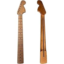 ストラトキャスター ギター ストラトタイプ メープル指板風 Amazon.co.jp: TUUWAI 21フレットエレキギターネック交換用