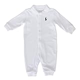 ラルフローレン ワンピースカバーオール ソリッドワンピースカバーオール ホワイト12M 578205 Ralph Lauren [並行輸入品]