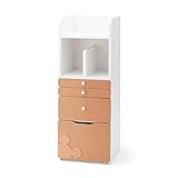 Disney　ディズニー　キッズ収納ラック　ミッキーマウス　ナチュラル×ホワイト　タイプ:Ｃ