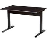 SINAPP オフィスデスク PCデスク 作業台 キャスター付き 昇降デスク SIK3690 ブラウン