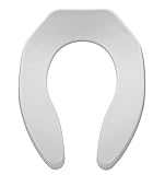 Bath Royale Heavy Duty細長いCommercial Toilet Seat with self-sustainingヒンジ、白、フィットすべての製造元' Elongatedトイレ