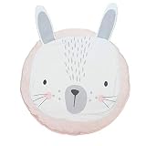 XuBa かわいい漫画の赤ちゃんクロールパッド ラウンドチャイルドプレイゲームマット 子供たち カーペットのおもちゃ ウサギ（ピンク色）