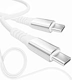 13カラー 4長さ PD急速 15W 60W 100W 100％シリコン 超高耐久 USB-A Type-C to Type-C【inklink Japan公式】充電ケーブル iPhone 充電コード USB-C 機器対応 急速充電 PC/パソコン/ノートパソコン/iPhone/iPad/Android (Type-C to Type-C PD60W, ホワイト, 1m)