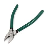 uxcell 斜ニッパ 斜めカッティングプライヤー 16x 5 x 1cm グリーン シルバートーン
