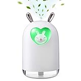 加湿器 卓上 超音波式 卓上加湿器 大容量300ml 霧量50ｍL/H 車載加湿器 7色LEDライト 6時間連続加湿 超静音設計 空気浄化