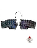 YIVU Corne V4 左右分離型キーボード 有線 メカニカル 40% カラムスタッガード エルゴノミクス QMK/VIAL対応 ホットスワップ RGB搭載 プレルブ済みリニア軸