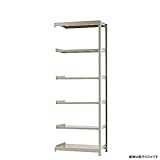 軽中量棚200kg 連結 幅90×奥行30×高さ240cm 6段 アイボリー 200kg/段