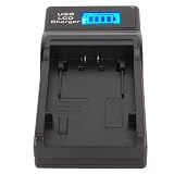 NP FV FH70 FP VG30 CX610E CX680 PJ820E 5V 用 LCD スクリーン付きカメラバッテリー充電器、パワーディスプレイ付き、電源ケーブル、プラグアンドプレイ
