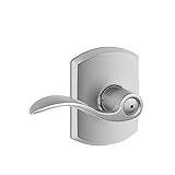 Greenwich Trim with Accent Hall and Closet Lever, Satin Chrome (F10 ACC 626 GRW) [並行輸入品]