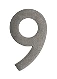 Architectural Mailboxes 3582APA-9 4 in. Brass Floating House Number 9 Antique Pewter [並行輸入品]