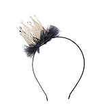 LUoem Kidsクラウン誕生日パーティーヘッドバンドヘアフープヘアバンドパーティーヘッドアクセサリー女の子用(ゴールデン)