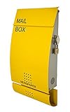 郵便ポスト ぽすと 郵便受け Europeanシリーズ4502 イエローレバータイプ POST MAILBOX MB4502-L-YELLOW