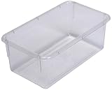 Steffywood Home Office Indoor Plastic Storage Box Cabinet Clear Tote Tray, 13' L by 8' W by 5' H [並行