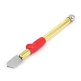 uxcell ガラスカッター　ガラス切りカッター　ホイールブレード　18.5cm長さ　ゴールドトーン　10-20mm