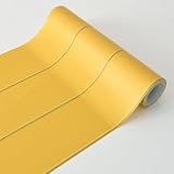 壁紙屋本舗 壁紙シール マスキングテープ はがせる 幅広 厚手 幅23cm×6m 3本 木目 黄色 イエロー カラーウッド リメイクシート EASY WALL TAPE イージーウォールテープ トイレ ふすま キッチン 洗面 EWT65