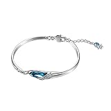 T400ジュエリー 「月、冴える」12星座 バングル スワロフスキークリスタル レディース ブ...