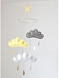 The Butter Flying 3clouds with ring モビール　JIM