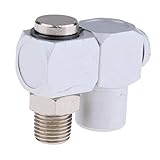 KESOTO ユニバーサル　ホース継手　360度回転　エアホースアダプタ　アルミ　 空気圧コネクタ 1/4インチ　