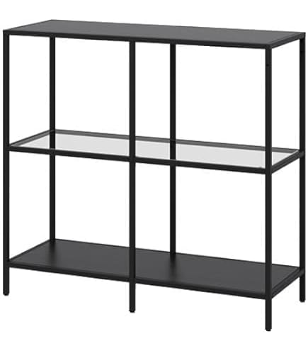 Amazon｜IKEA(イケア) VITTSJ? シェルフユニット, ブラックブラウン