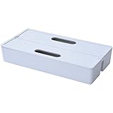 山善(YAMAZEN) 収納ボックス ポリプロピレン かるコン M 浅型 ホワイトグレー 32×16×6.3cm KC-MA-WG