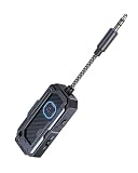 STDRIVO Bluetooth 5.4 トランスミッター ＆ レシーバー 2-in-1 ブルートゥース 受信機&送信機 ワイヤレス アダプタ 3.5mmAux Bluetooth オーディオトランスミッター/レシーバー ハンズフリー通話 ナビ 音楽再生 低遅延 車載/テレビ/ホーム 充電しながら使用可 日本語説明書付き