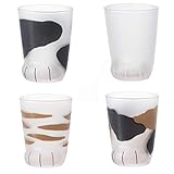 4点セット アデリア coconeco(ここねこ) 猫グラス 子猫 ミケ・トラ・ブチ・ムジ 230ml