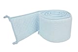 American Baby Company Heavenly Soft Minky Dot Portable and Mini Crib Bumper, Blue Puff by American B