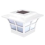 Classy Caps SL079W Pvc Prestige Solar Post Cap, 4" x 4", White [並行輸入品]