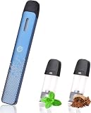ECOCCO 電子タバコ dr.vapeModel2互換 vape ベイプ 本体 爆煙 ドクターベイプモデル2互換 スターターキット バッテリー 大容量450mAh2本 モデル2 メンソールミント クラシックスモークカートリッジ 2個付き (Blue)