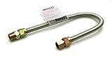 Flextron FTGC-SS14-18J 3/8-Inch OD Stainless Steel Gas Connector Kit with 18-Inch Hose and Fittings,