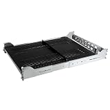 StarTech.com スライド式サーバーラック棚板/収納棚 2U 放熱用スリット ケーブルマネージメント 奥行き調整幅702.2mmから802.2mm 耐荷重22.7kg UNISLDSHF192