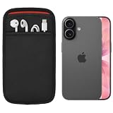 JTT Online (ポケット付 スリーブケース) iPhone用 17・17 Pro・17e・16・16 Pro・16e ブラック/レッド