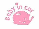 カッティングステッカー【Baby in Car(Hi!!Baby)】カラー：ピンク　デカール　車　セーフティ　転写 [並行輸入品]