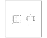 表札用名前シール 明朝体　切文字 ﾎﾜｲﾄ 表札サイズ100ミリ角(100×100ﾐﾘﾀｲﾌﾟ板用) 田中