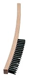 LESSMANN 4行 ロング木柄ハンドブラシ 鋼線 122401