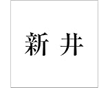 表札用名前シール 明朝体　表札用カッティングシート切文字 ﾌﾞﾗｯｸ 表札サイズ100ミリ角(100×100ﾐﾘﾀｲﾌﾟ板用) 新井
