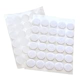 MYmama 面ファスナー 薄型 両面テープ付き 15mm 30組 手芸 丸 白 ファスナーテープ