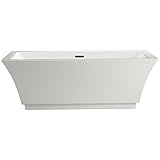 Vinnova 237067-bat-wh Allegra 67インチx 31.5インチSoaking浴槽、、、ホワイト