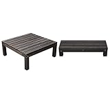 Sスタイル ユニットウッドデッキ harmonie（アルモニー）90×90　ステップ付　組立品 ＃SDKIT9090STP-DBR ダークブラウン 　『濡れ縁』