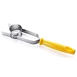 コーン　ストリッパー　鋸歯状の刃　コーンカッタ　トウモロコシ脱穀機　便利　使い方 (イエロー)