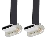 chenyang USB C ショートフラットケーブル USB 2.0 Type C デュアル 90度角度 PD 65W 高速充電データ延長 75mmケーブル