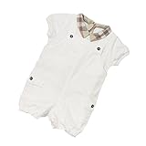 (バーバリーベビー) BURBERRY BABY ベビー服 半袖ショートオール (セットアップ風) B94432WHT 9Mサイズ [並行輸入品]