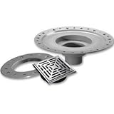 LATICRETE HYDRO BANボンディングフランジDrain 5 " BrushedスチールPVC