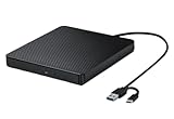 Ghbunuz USB3.0&Type-C 外付け光学ドライブ 外付け DVD バーナー モバイル DVD バーナー